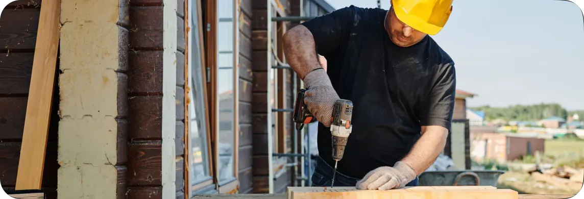 A PCC tradesperson at work on site
